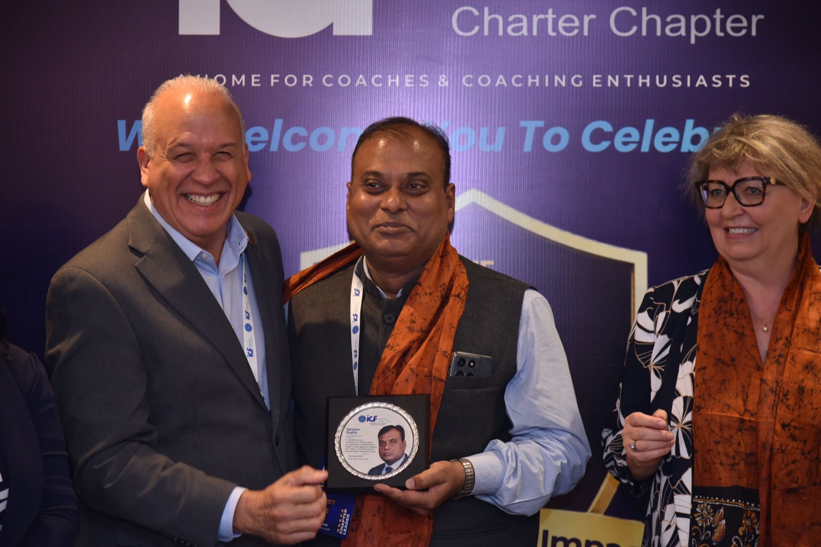 Chapter recognition by ICF Global Leadership Team at 11-year celebration